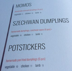 Dumplings Menu at Inchin Bamboo