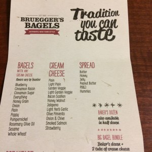 Bagels Menu