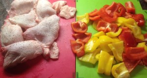 Chicken and Peppers Ingredients