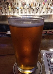 Glass of Green Line at Raleigh Beer Garden