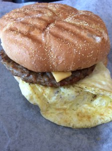 Breakfast sandwich at Market Deli in Charleston