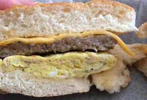 Breakfast sandwich at Market Street Deli Chtarleston