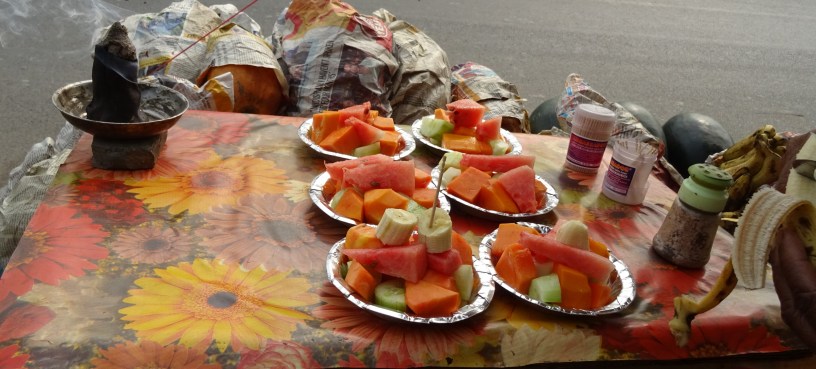 Fresh Fruit Stall at Lotus Temple