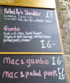 Chalkboard at Hash in Borough Market