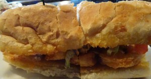 Shrimp and Oyster PoBoy at Full Moon Oyster Bar