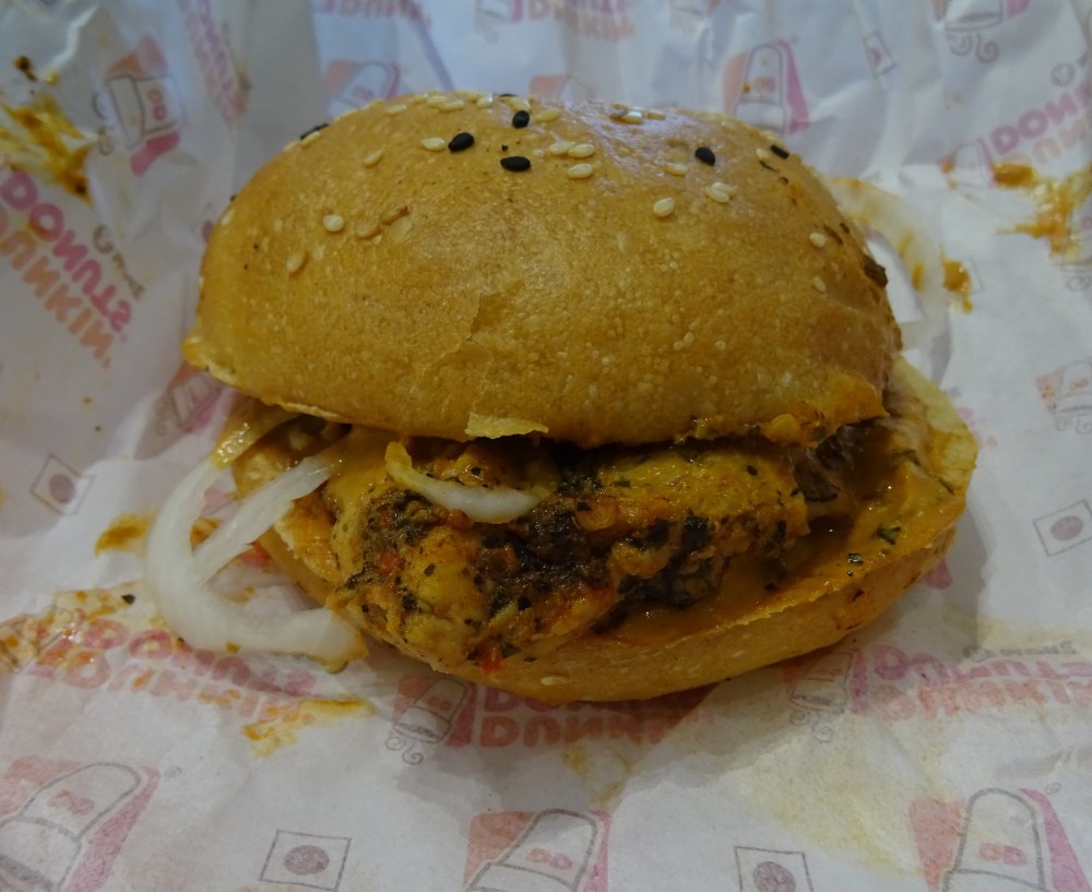 Spicy Chicken Burger at Dunkin Donuts