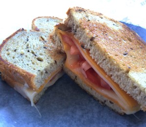 Cheese and Tomato Melt at Brueggers Bagels