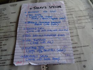 Specials Menu at Babylon Restaurant