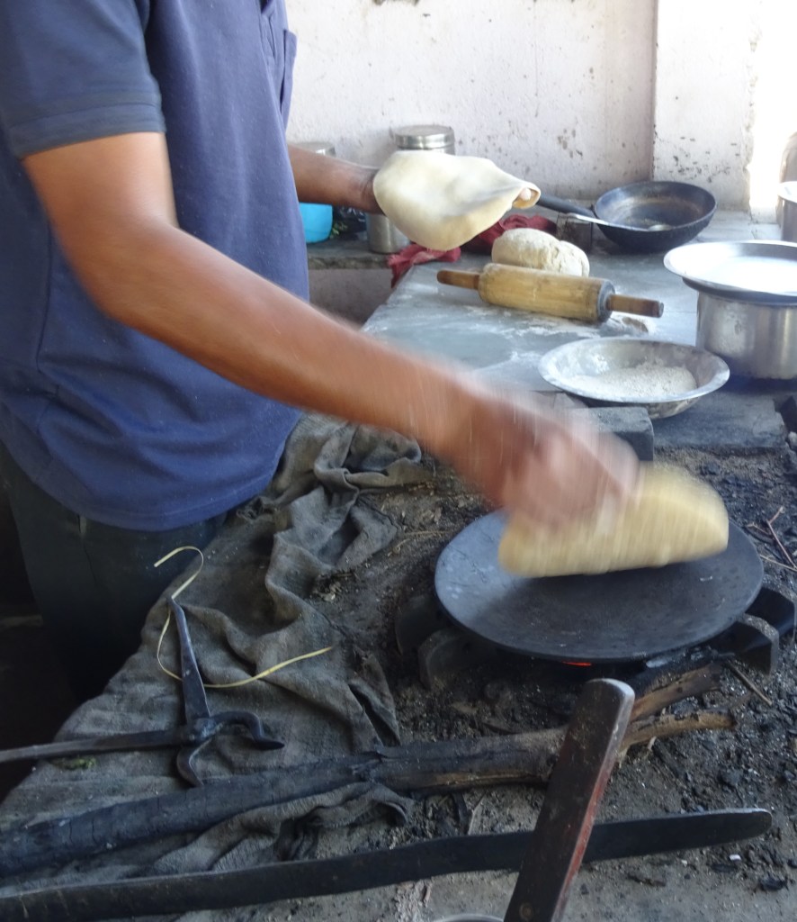Making Roti iin India