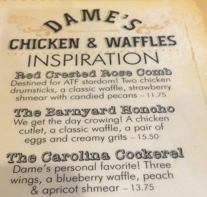 More Dame's Chicken & Waffles inspirations menu