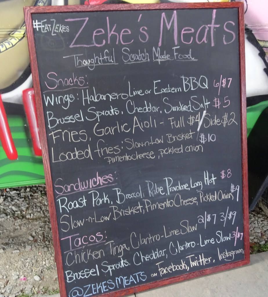 Zekes Meat Chalkboard Menu