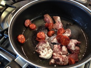 Chorizo and Camel in the pot