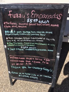 Fuzzy's Empanada Menu Board
