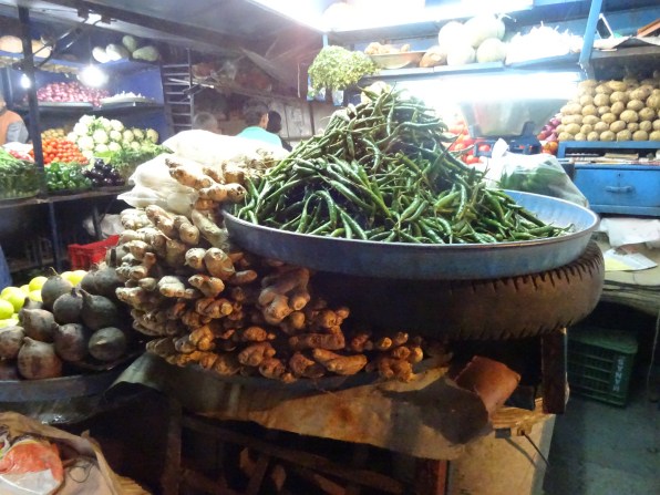 Chillies and Ginger in the Market at Rishikesh