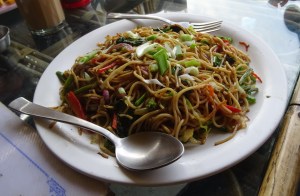 Vegetable Noodles at the Babylon restaurant