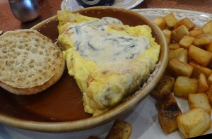 Shrimp and Andouille Sausage Omelette 