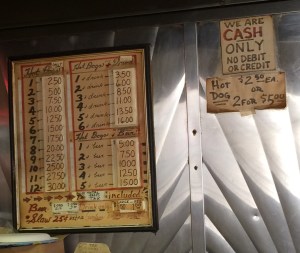 Menu at The Roast Grill